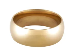 18ct Hazelnut Gold Court Wedding Ring 8.0mm, Size Q, 13.8g Medium-weight, Hallmarked, Wall Thickness 2.18mm, 100% Recycled Gold