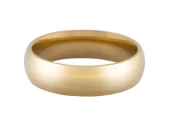 18ct Hazelnut Gold Court Wedding Ring 6.0mm, Size Z, 10.5g Medium-weight, Hallmarked, Wall Thickness 1.92mm, 100% Recycled Gold