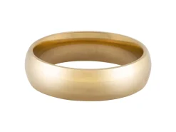 18ct Hazelnut Gold Court Wedding Ring 6.0mm, Size Y, 10.5g Medium-weight, Hallmarked, Wall Thickness 1.95mm, 100% Recycled Gold