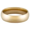 18ct Hazelnut Gold Court Wedding Ring 6.0mm, Size V, 10.5g Medium-weight, Hallmarked, Wall Thickness 2.02mm, 100% Recycled Gold