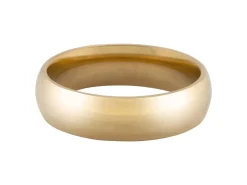 18ct Hazelnut Gold Court Wedding Ring 6.0mm, Size U, 10.5g Medium-weight, Hallmarked, Wall Thickness 2.05mm, 100% Recycled Gold