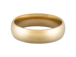 18ct Hazelnut Gold Court Wedding Ring 6.0mm, Size T, 10.5g Medium-weight, Hallmarked, Wall Thickness 2.07mm, 100% Recycled Gold