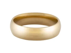 18ct Hazelnut Gold Court Wedding Ring 6.0mm, Size R, 10.5g Medium-weight, Hallmarked, Wall Thickness 2.13mm, 100% Recycled Gold
