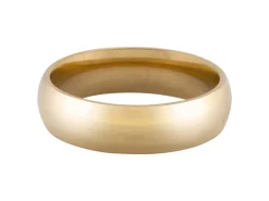 18ct Hazelnut Gold Court Wedding Ring 6.0mm, Size O, 8.9g Medium-weight, Hallmarked, Wall Thickness 1.97mm, 100% Recycled Gold