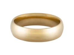 18ct Hazelnut Gold Court Wedding Ring 6.0mm, Size N, 8.9g Medium-weight, Hallmarked, Wall Thickness 2.00mm, 100% Recycled Gold
