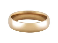 18ct Hazelnut Gold Court Wedding Ring 5.0mm, Size Y, 8.2g Medium-weight, Hallmarked, Wall Thickness 1.79mm, 100% Recycled Gold
