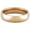 18ct Hazelnut Gold Court Wedding Ring 5.0mm, Size R, 8.2g Medium-weight, Hallmarked, Wall Thickness 1.97mm, 100% Recycled Gold