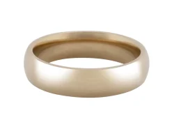 18ct Hazelnut Gold Court Wedding Ring 5.0mm, Size Q, 8.2g Medium-weight, Hallmarked, Wall Thickness 1.99mm, 100% Recycled Gold