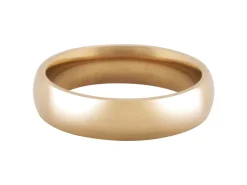 18ct Hazelnut Gold Court Wedding Ring 5.0mm, Size L, 7.1g Medium-weight, Hallmarked, Wall Thickness 1.93mm, 100% Recycled Gold