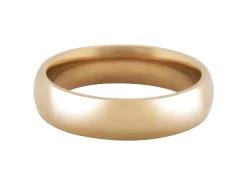 18ct Hazelnut Gold Court Wedding Ring 5.0mm, Size K, 7.1g Medium-weight, Hallmarked, Wall Thickness 1.96mm, 100% Recycled Gold