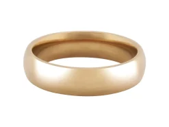 18ct Hazelnut Gold Court Wedding Ring 5.0mm, Size I, 7.1g Medium-weight, Hallmarked, Wall Thickness 2.03mm, 100% Recycled Gold