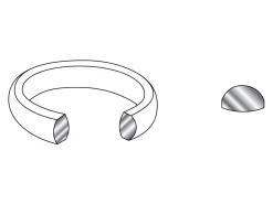 18ct Hazelnut Gold Court Wedding Ring 4.0mm, Size V, 6.5g Medium-weight, Hallmarked, Wall Thickness 1.81mm, 100% Recycled Gold