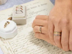 18ct Hazelnut Gold Court Wedding Ring 4.0mm, Size U, 6.5g Medium-weight, Hallmarked, Wall Thickness 1.83mm, 100% Recycled Gold