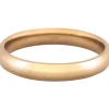 18ct Hazelnut Gold Court Wedding Ring 3.0mm, Size Z, 4.9g Medium-weight, Hallmarked, Wall Thickness 1.68mm, 100% Recycled Gold