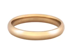 18ct Hazelnut Gold Court Wedding Ring 3.0mm, Size Z, 4.9g Medium-weight, Hallmarked, Wall Thickness 1.68mm, 100% Recycled Gold