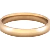 18ct Hazelnut Gold Court Wedding Ring 3.0mm, Size Y, 4.9g Medium-weight, Hallmarked, Wall Thickness 1.70mm, 100% Recycled Gold