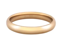 18ct Hazelnut Gold Court Wedding Ring 3.0mm, Size Y, 4.9g Medium-weight, Hallmarked, Wall Thickness 1.70mm, 100% Recycled Gold