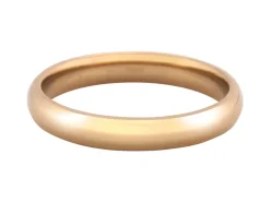 18ct Hazelnut Gold Court Wedding Ring 3.0mm, Size W, 4.9g Medium-weight, Hallmarked, Wall Thickness 1.74mm, 100% Recycled Gold