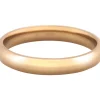 18ct Hazelnut Gold Court Wedding Ring 3.0mm, Size V, 4.9g Medium-weight, Hallmarked, Wall Thickness 1.77mm, 100% Recycled Gold