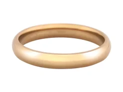 18ct Hazelnut Gold Court Wedding Ring 3.0mm, Size S, 4.9g Medium-weight, Hallmarked, Wall Thickness 1.84mm, 100% Recycled Gold