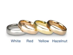 18ct Hazelnut Gold Court Wedding Ring 3.0mm, Size O, 3.9g Medium-weight, Hallmarked, Wall Thickness 1.65mm, 100% Recycled Gold