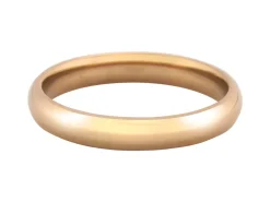 18ct Hazelnut Gold Court Wedding Ring 3.0mm, Size I, 3.9g Medium-weight, Hallmarked, Wall Thickness 1.81mm, 100% Recycled Gold