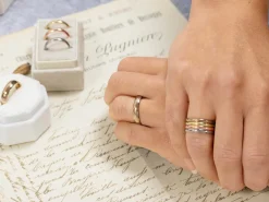 18ct Hazelnut Gold Court Wedding Ring 2.0mm, Size P, 2.5g Medium-weight, Hallmarked, Wall Thickness 1.46mm, 100% Recycled Gold