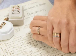 18ct Hazelnut Gold Court Wedding Ring 2.0mm, Size O, 2.5g Medium-weight, Hallmarked, Wall Thickness 1.48mm, 100% Recycled Gold
