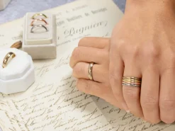 18ct Hazelnut Gold Court Wedding Ring 2.0mm, Size L, 2.5g Medium-weight, Hallmarked, Wall Thickness 1.55mm, 100% Recycled Gold