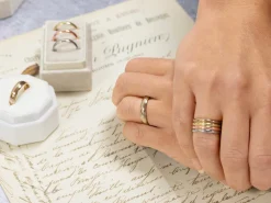 18ct Hazelnut Gold Court Wedding Ring 2.0mm, Size J, 2.5g Medium-weight, Hallmarked, Wall Thickness 1.61mm, 100% Recycled Gold