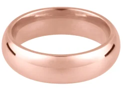 9ct Red Gold Court Wedding Ring 3.0mm, Size P, 2.8g Medium-weight, Hallmarked, Wall Thickness 1.54mm, 100% Recycled Gold