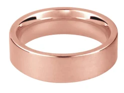18ct Red Gold Flat Court Easy Fit Wedding Ring 5.0mm, Size W, 8.1g Medium-weight, Hallmarked, Wall Thickness 1.66mm, 100% Recycled Gold