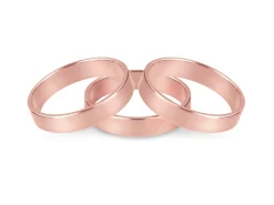 9ct Red Gold Flat Wedding Ring 4.0mm, Size R, 3.8g Medium-weight, Hallmarked, Wall Thickness 1.29mm, 100% Recycled Gold