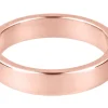 18ct Red Gold Flat Wedding Ring 4.0mm, Size Z, 5.1g Medium-weight, Hallmarked, Wall Thickness 1.11mm, 100% Recycled Gold