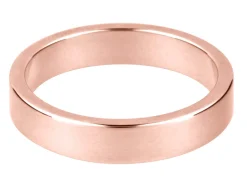 18ct Red Gold Flat Wedding Ring 4.0mm, Size Z, 5.1g Medium-weight, Hallmarked, Wall Thickness 1.11mm, 100% Recycled Gold
