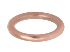 9ct Red Gold Halo Wedding Ring 2.0mm, Size O, 2.2g Heavyweight, Hallmarked, Wall Thickness 2.00mm, 100% Recycled Gold