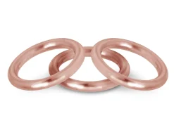 9ct Red Gold Halo Wedding Ring 2.0mm, Size O, 2.2g Heavyweight, Hallmarked, Wall Thickness 2.00mm, 100% Recycled Gold