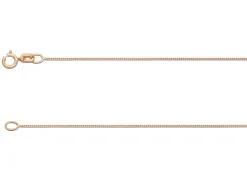 9ct Red Gold 0.5mm Diamond Cut Curb Chain 18"/45cm Unhallmarked
