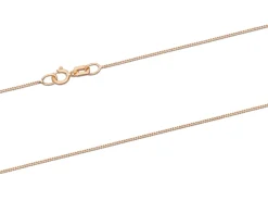 9ct Red Gold 0.5mm Diamond Cut Curb Chain 18"/45cm Unhallmarked