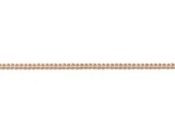 9ct Red Gold 0.5mm Diamond Cut Curb Chain 18