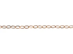 9ct Red Gold 1.1mm Flat Filed Oval Trace Chain 18