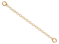 9ct Red Gold 1.9mm Trace Safety Chain For Bracelet 6.0cm/2.4", 100% Recycled Gold