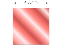 9ct Red Gold Square Wire 4.00mm Fully Annealed, 100% Recycled Gold