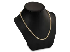 9ct Red & White Gold 4.2mm Round Spiga Chain 18