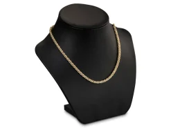 9ct Red & White Gold 4.2mm Round Spiga Chain 16