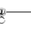 9ct White Gold Bead And Ring 304 3mm