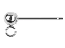 9ct White Gold Bead And Ring 304 3mm