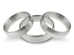 18ct White Gold Blended Court Wedding Ring 4.0mm, Size X, 1.3mm Wall, Hallmarked, Wall Thickness 1.30mm, 100% Recycled Gold