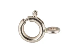 9ct White Gold Bolt Ring Open 5.5mm, Not Rhodium Plated