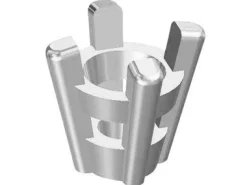9ct White Gold 4 Claw Double Gallery Collet 4.0mm Light/medium
